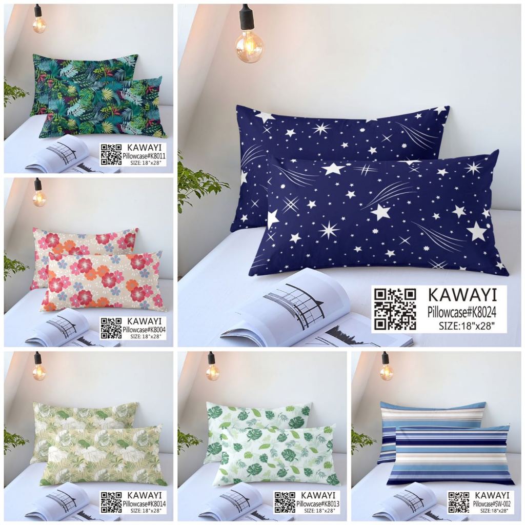 Unique Printed Design Pillow case / Punda poly cotton 18×28inch, Large size, 1pc ( NON ZIPPER)