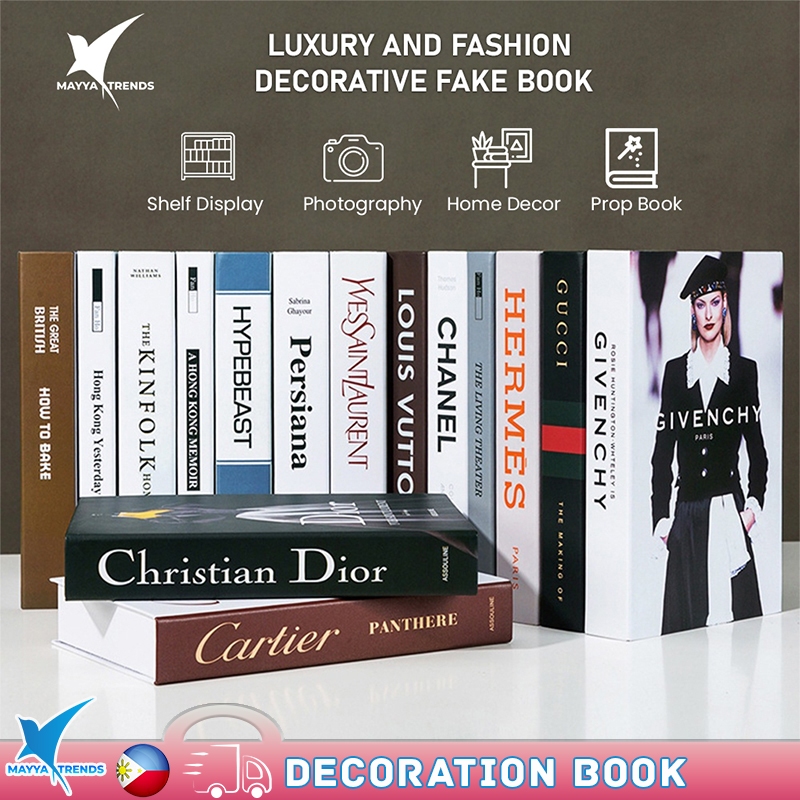 Fashion Decorative Simulation BookForInterior Home Decor Photography Props Shelf Display Decor Book