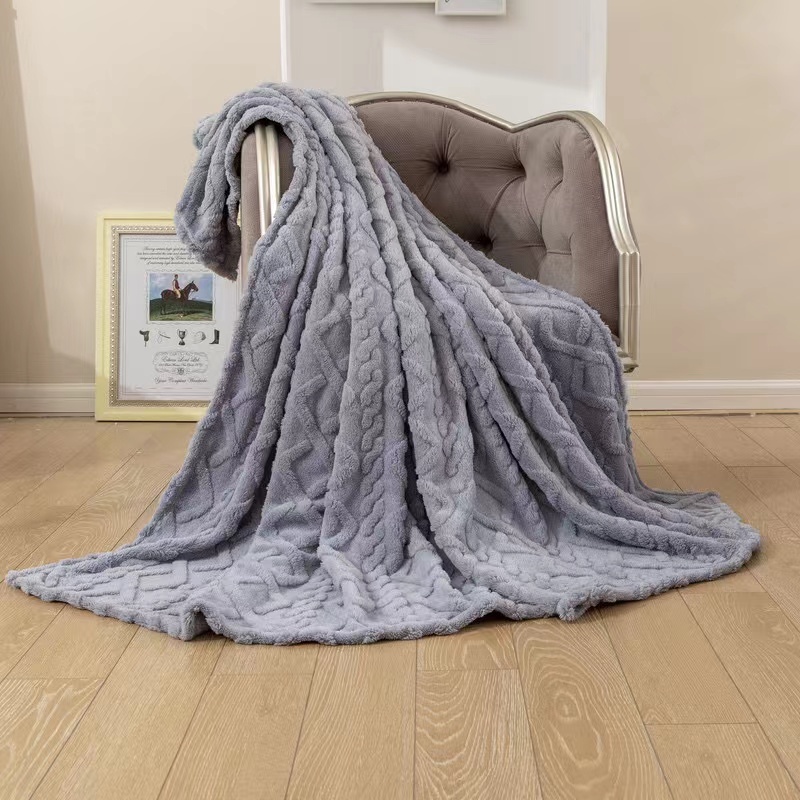 Kevin stripes plain rectangle new design blanket