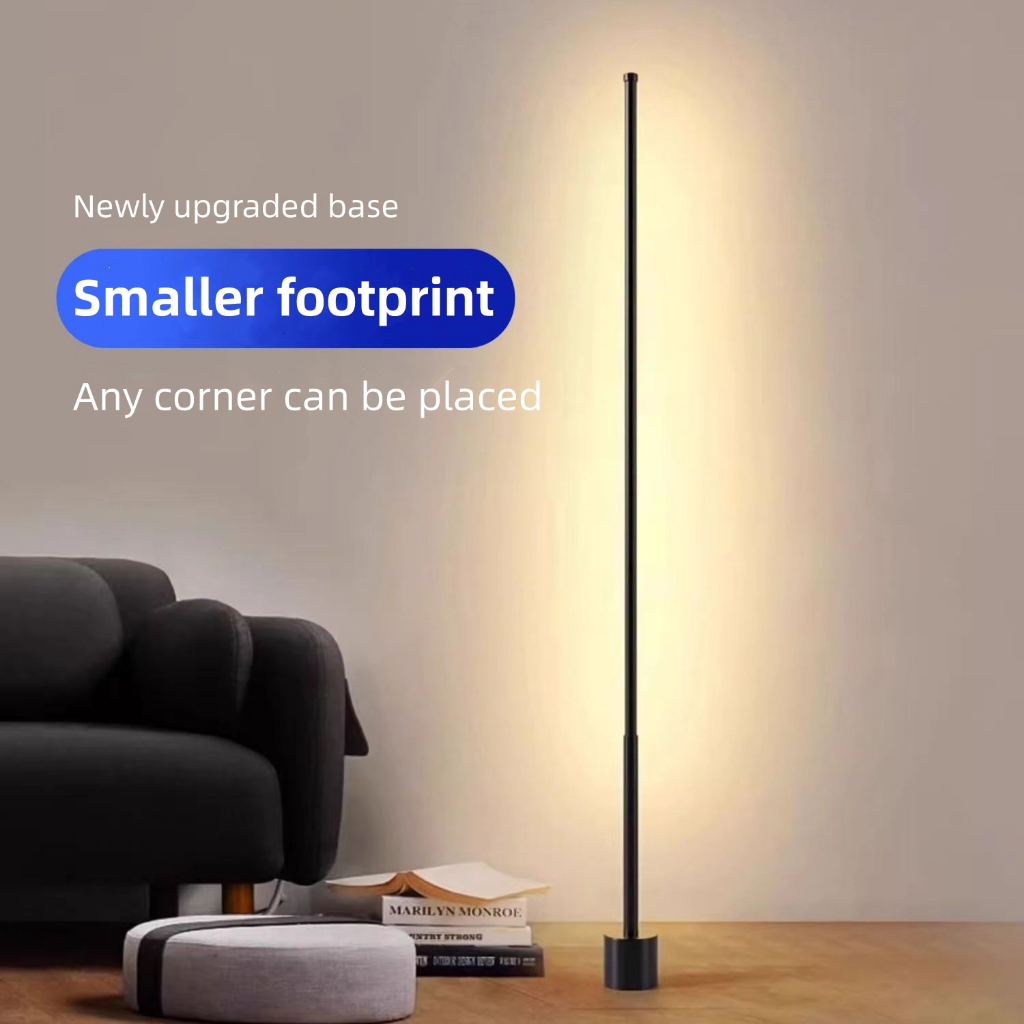 LED Corner lamp Aesthetic Floor Lamp Vertical Bedroom Lamp Living Room Ambient Light Dimmable Light