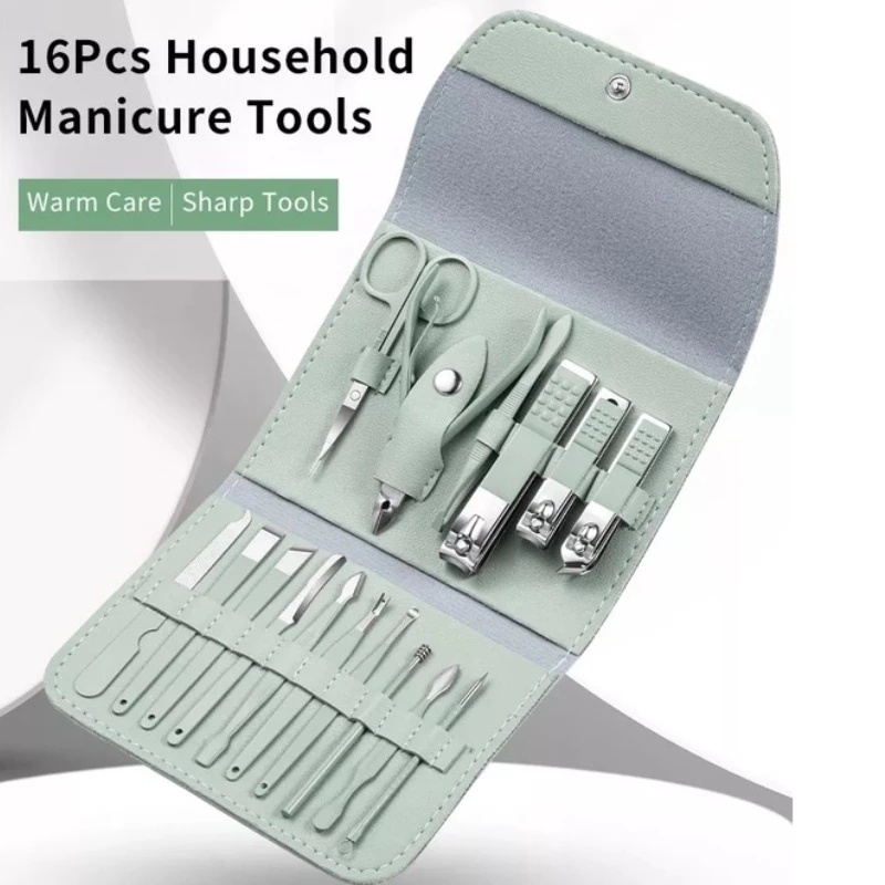 4 8 12 16PCS SET Pedicure Manicure Set Nail Clippers Set Professional Stainless Steel Nail Cutter