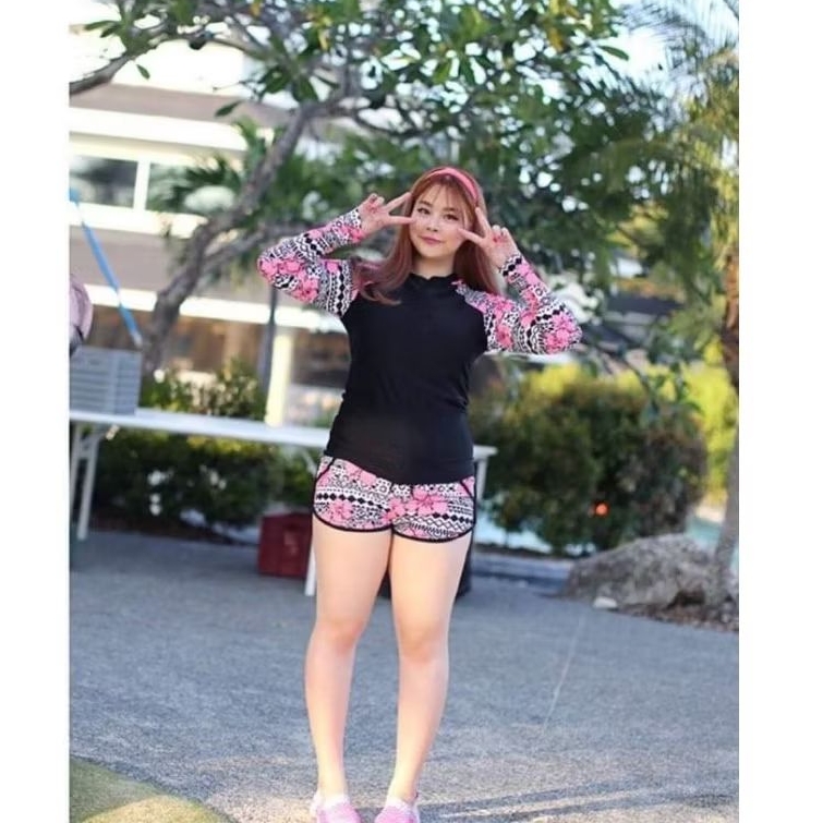 plus size rushguard terno Nylon fit XL to XXL (size 30 to 34)in