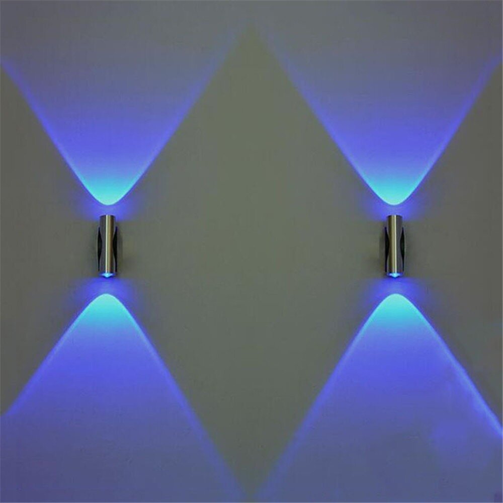 Double head LED Wall Light Blue Aluminum Home Sconce Luces LED Decoracion Bar KTV Porch Wall Light