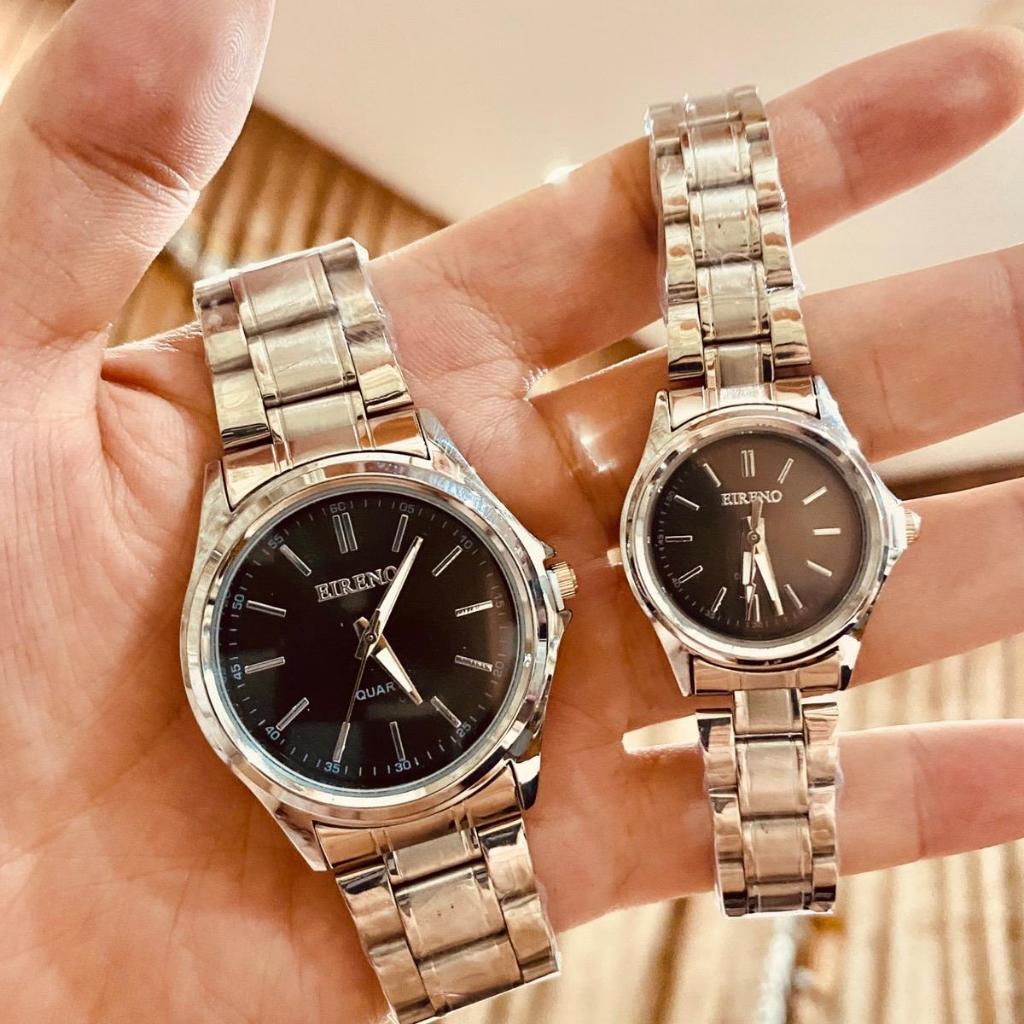 EIRENO Quartz Wristwatch Luxury Women Stainless Steel Quartz Men Business Casual Wristwatch