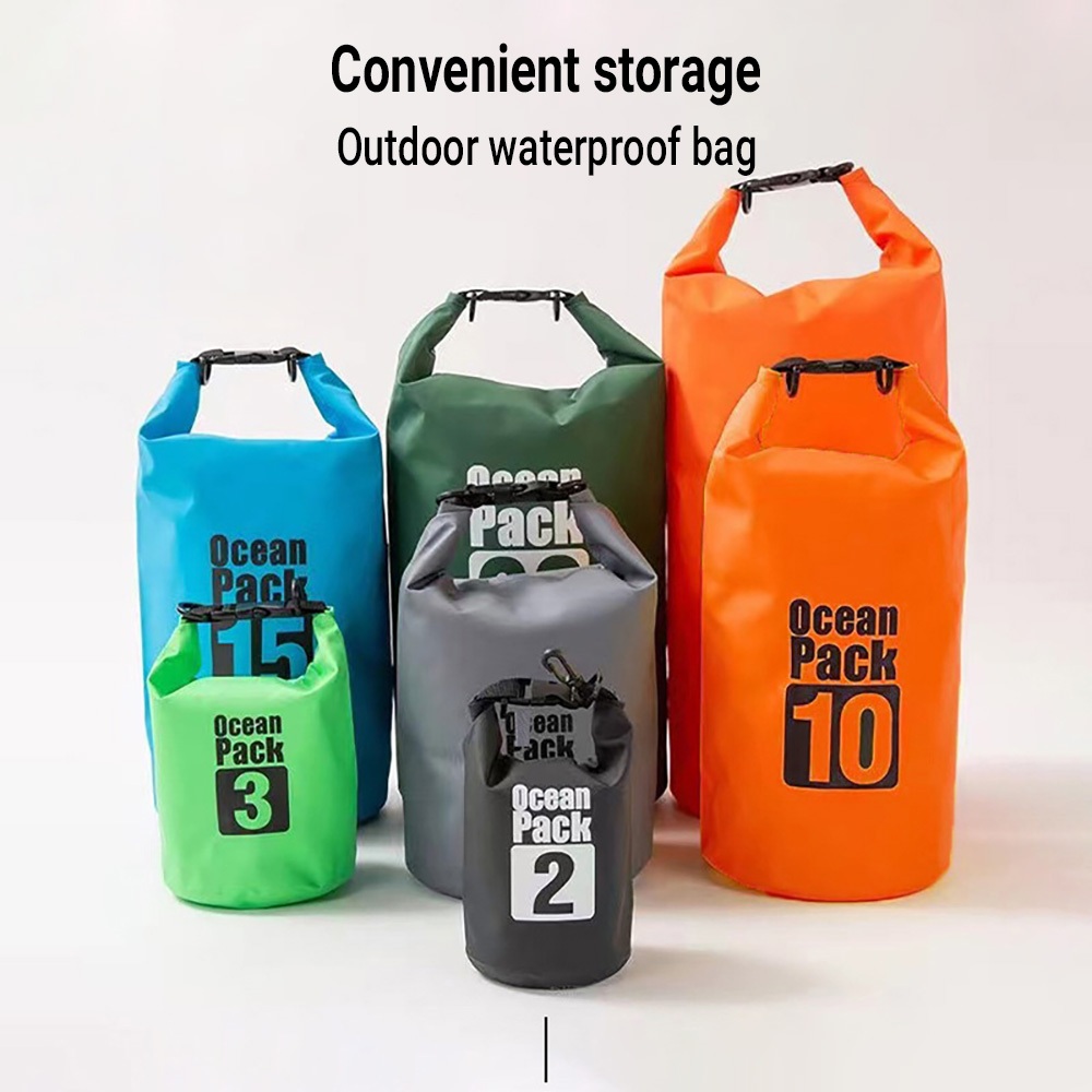 Outdoor waterproof bag Ocean Pack Dry bag Shoulder backpack Travel bucket bag (2/3/5/10/20/30L)