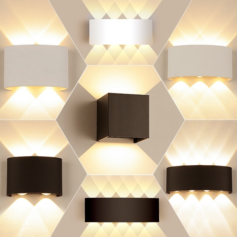 Modern Wall Lamp Cube Led Wall Sconce Lamp Waterproof IP65 Interior Wall Light 220V