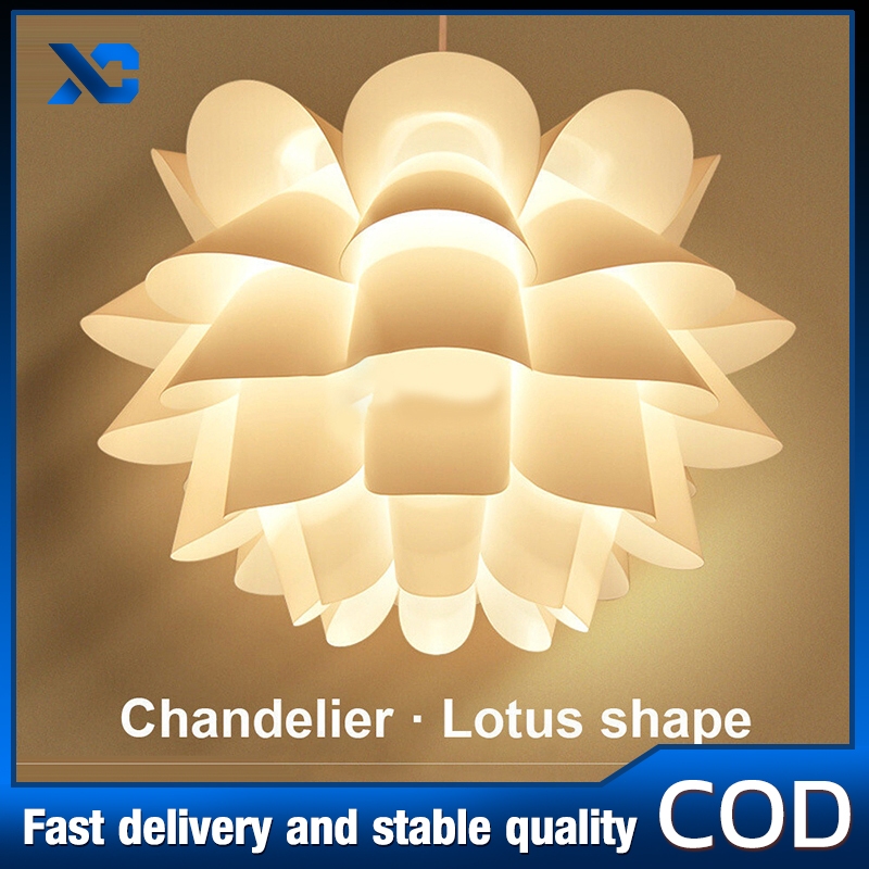 XC Assembly Lotus Chandelier Ceiling Pendant Lampshade DIY Puzzle Lights Lotus Flower Ceiling light