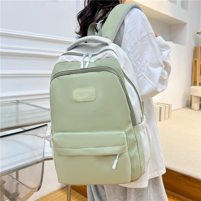 JNK #F866 Large Capacity Two-Tone Fashion Backpack School Bag
