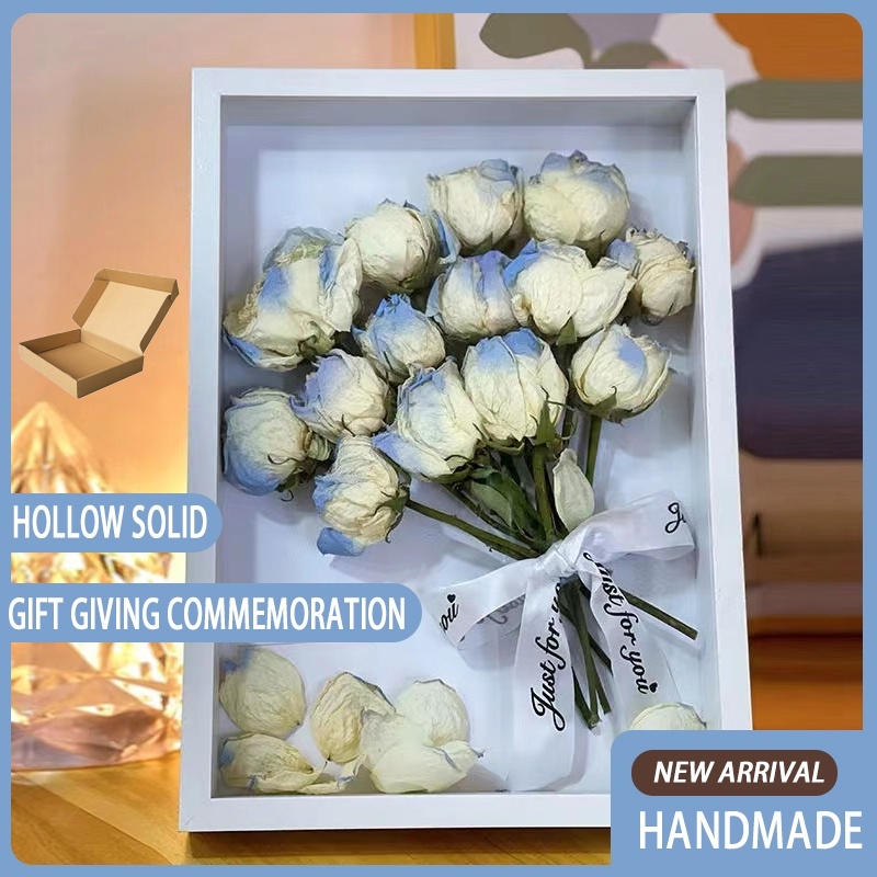 Flower Frame Hollow Art Box 3d Frame Dried Flowers Wooden Photo 3cm Depth Nordic