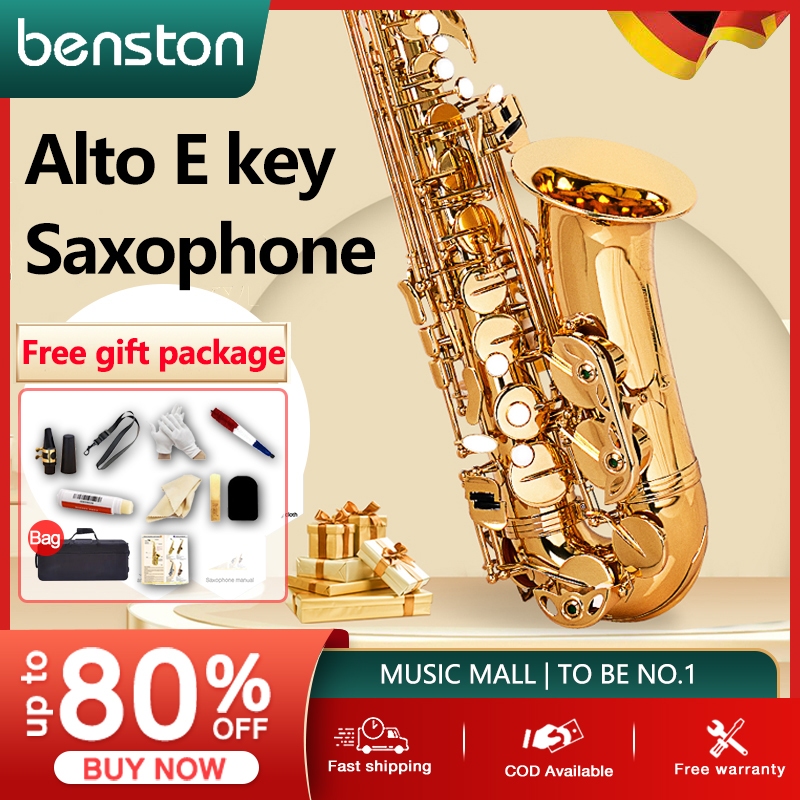 Saxophone instrument Alto E key Saxophone Brass Lacquered Alto Sax Wind Instrument with Carry Case