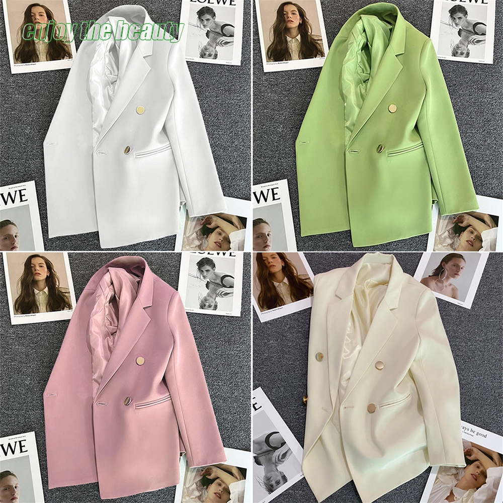 Blazer For Woman Jacket Fashion Style Slim Office White Blazer Suit Coat Loose Top High Quality Coat