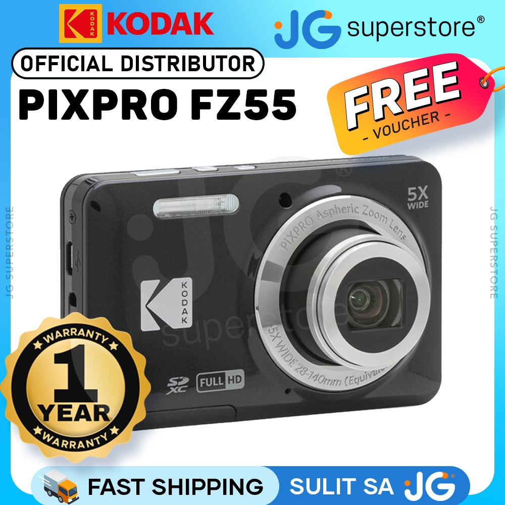 KODAK PIXPRO FZ55/C1 Compact Digital Cameras, 4x/5x Zoom, 13MP/16MP CMOS Sensors, 26mm / 28mm Lens