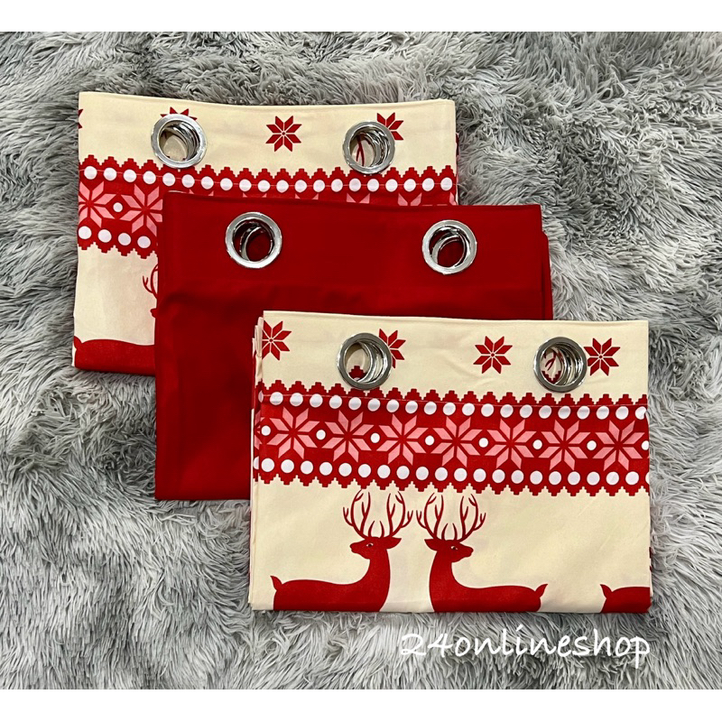 Light Reindeer Christmas Ring Curtains sold per piece or SET