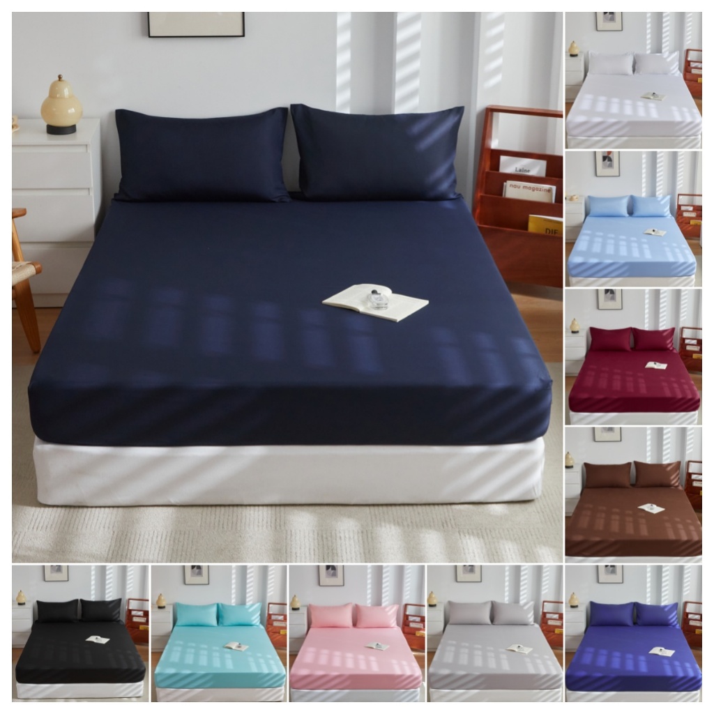 3 in 1 Bedsheet Bed Sheet Single Queen Size Bedsheet Double Size Bedsheet Single bedsheet set