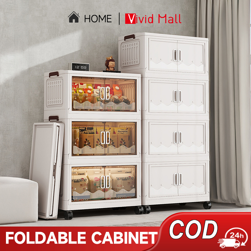 【60-5Layer】 Foldable Cabinet for Clothes Durabox Plastic Drawer Dish Cabinet Storage Box Organizer