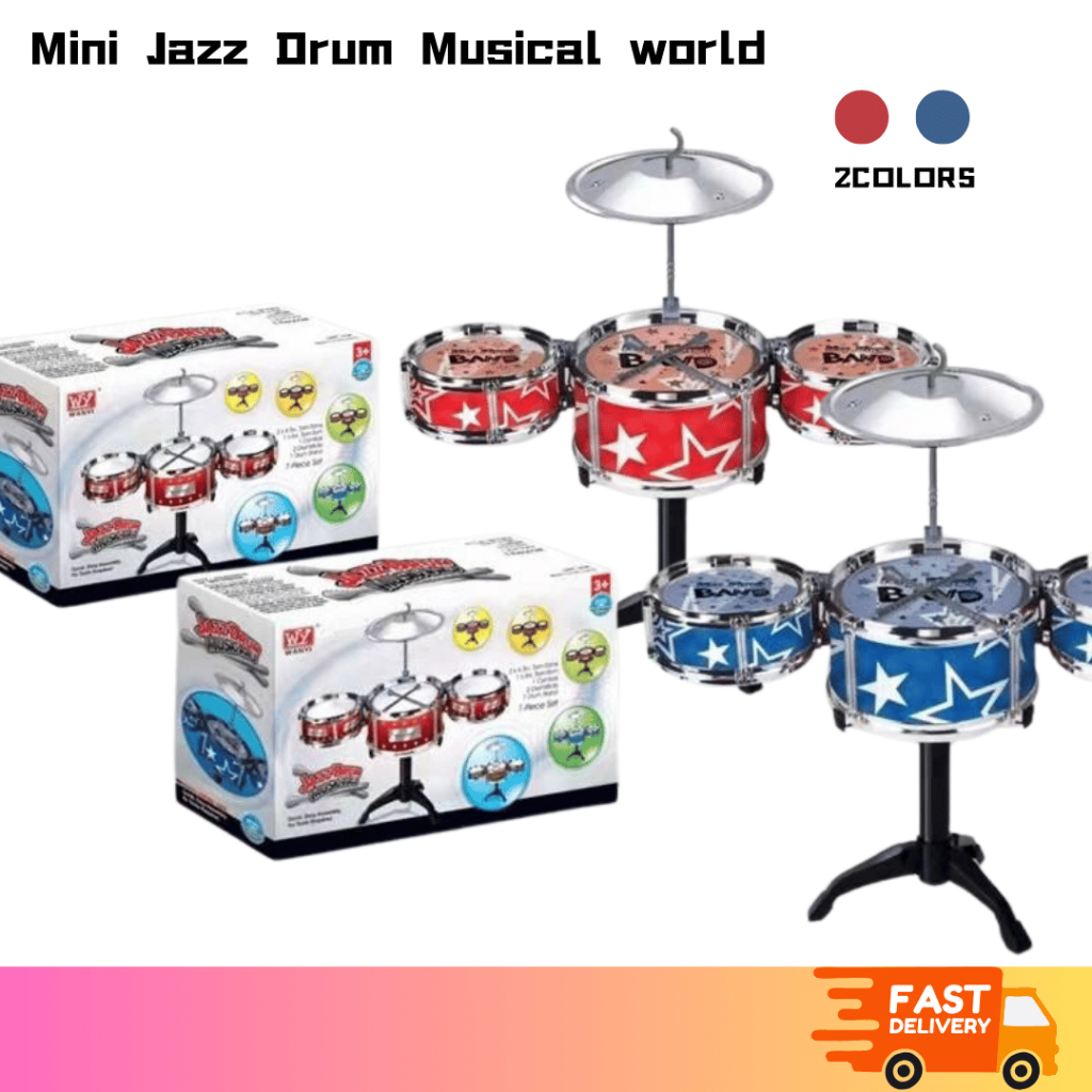Jazz Drum Musical World for kids drum with stick for girls and boys