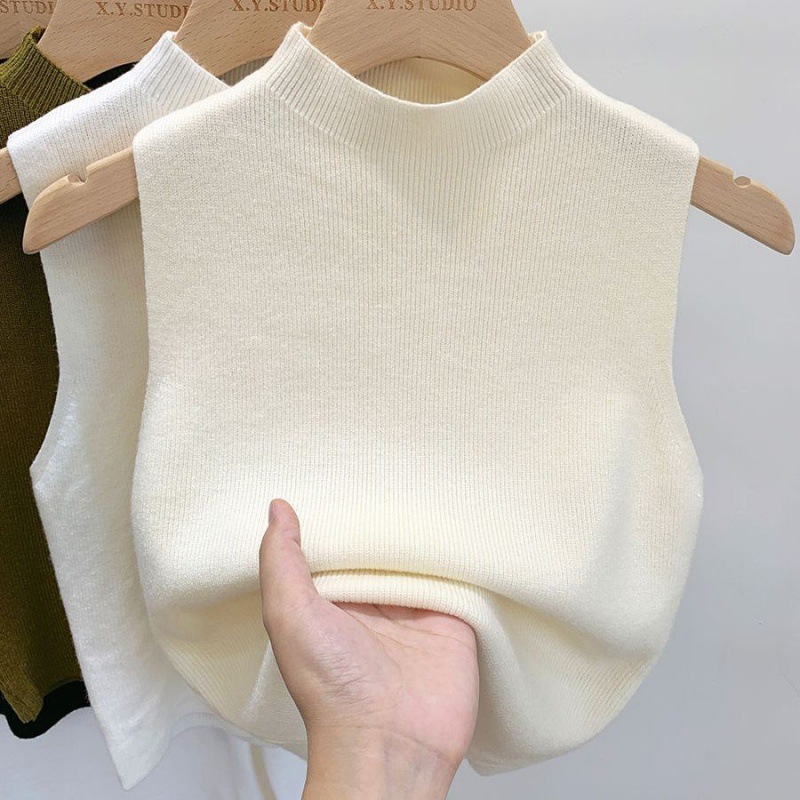 Korean Sexy Slim Cropped Navel Vest Fashion Versatile Sling Sleeveless Top Women #70130-1