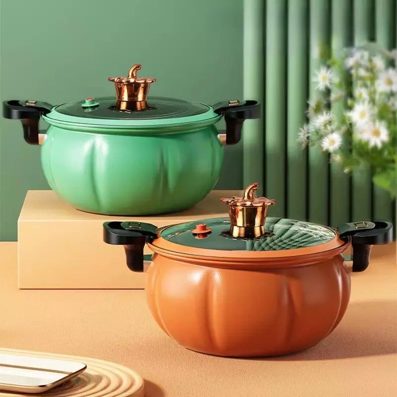 28cm/8L Pumpkin Pot Multi-function Non-stick Cooking Pots Fried Stew Pot With Lid Soup Pot