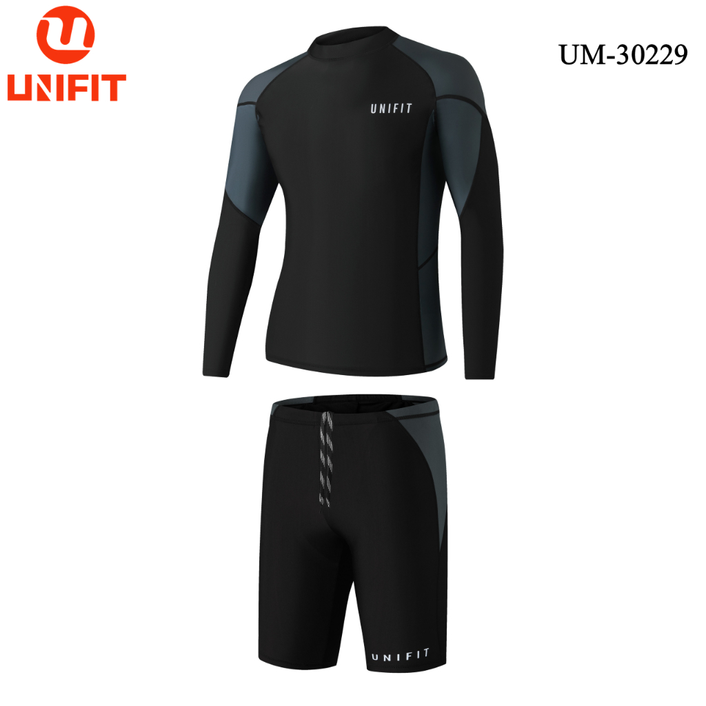 UNIFIT Men's Rash Guard Swimsuit Swimwear Dri-Fit Rush Guard Terno Tokong UM-30229