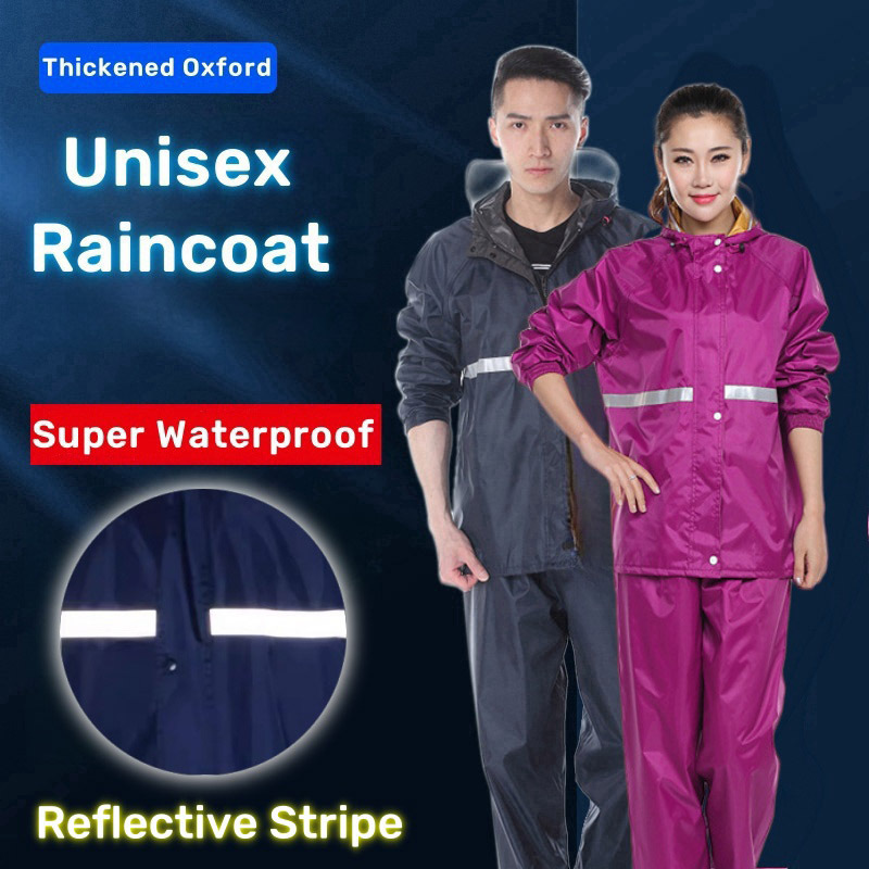 Wear Resistant Raincoat Jacket Pants Set Hooded Adults Waterproof Electric vehicle Split Raincoat