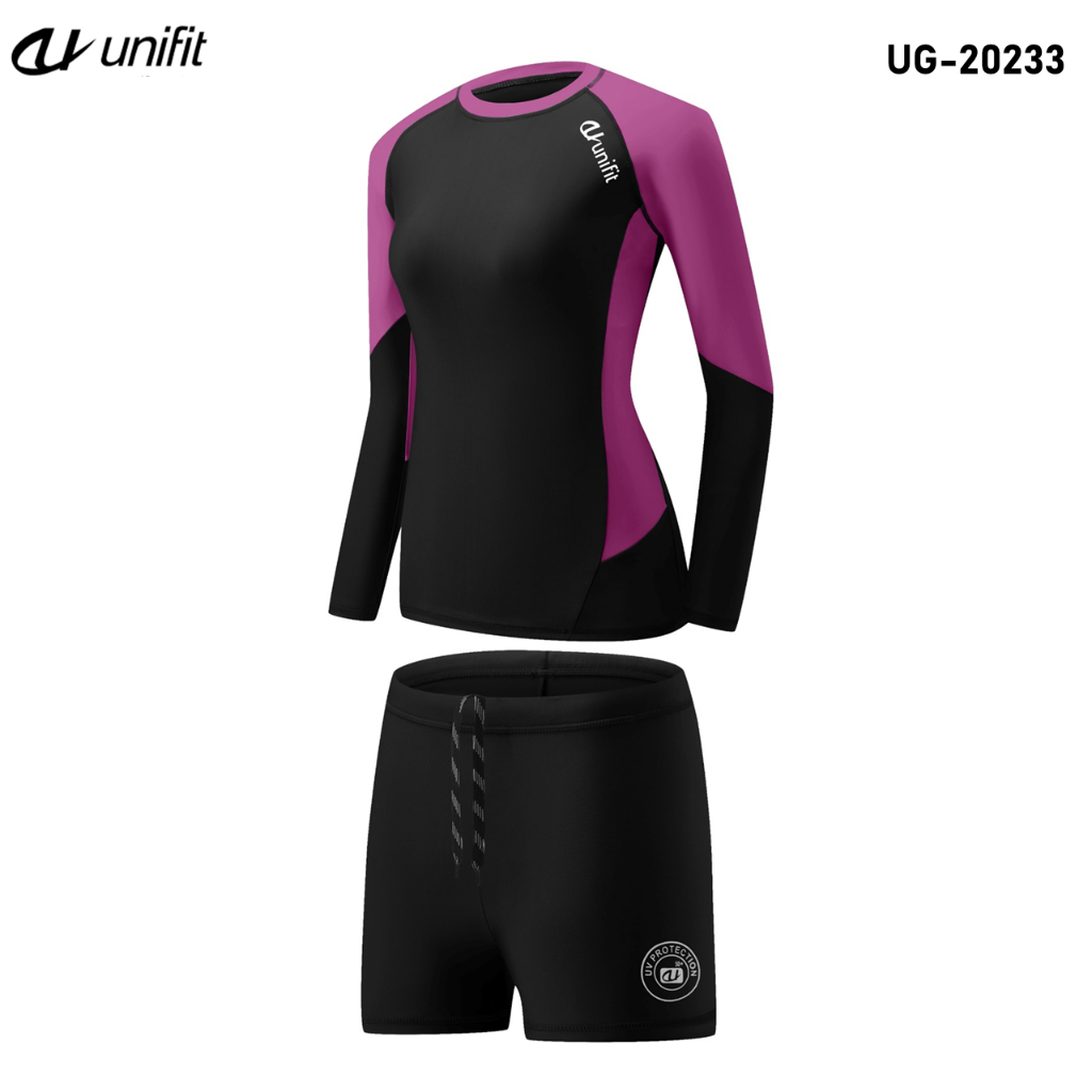 UNIFIT Women,s Rash Guard Swimsuit Swimwear Dri-Fit Rush Guard Terno UG-20233