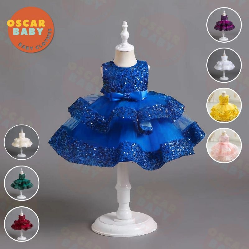 Oscarbaby Tulle Elegant Gown For Kids Birthday Party Dress Puffy Gown Clothing Dress For Girls
