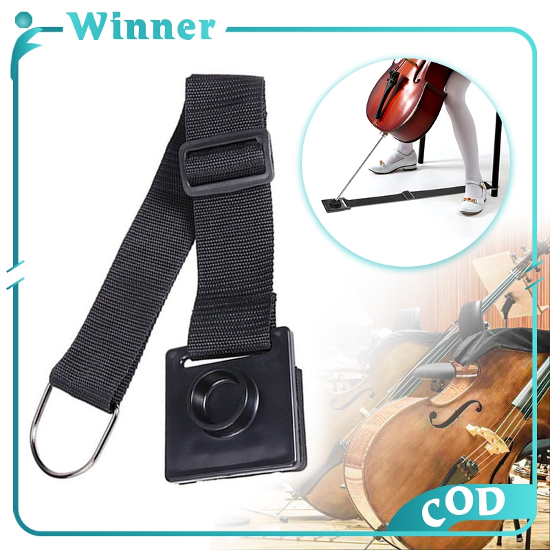 Black Cello Endpin Anchor Non Slip Stopper Length Adjustable Cello Antiskid Device