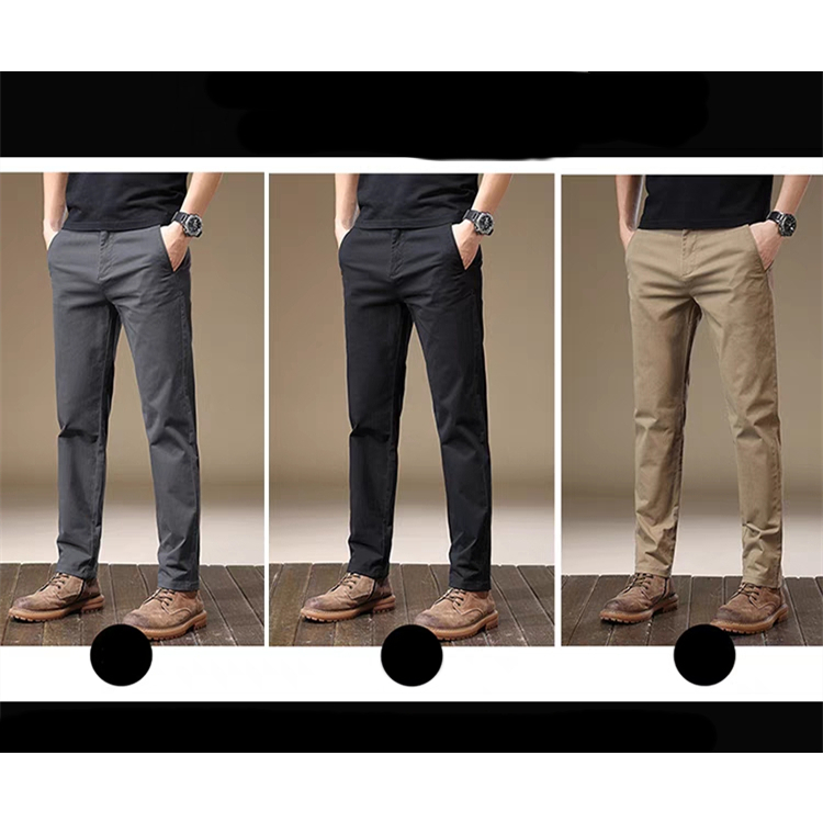 8 Colors Men's Stretch Trousers Cotton Fashionable High Quality Trousers Sizes 28-40