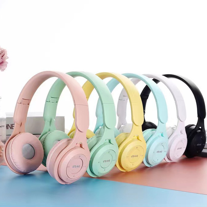 Y08 Headphone Macaron Colors Wireless Headphones Bluetooth Headset Microphone