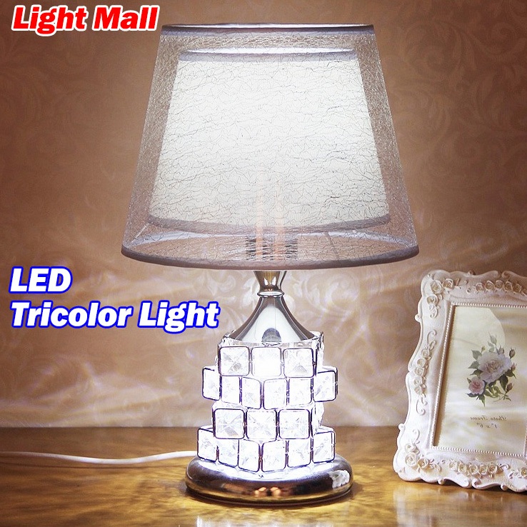 3 color Table Lamp study room living room desk lamp LED bedroom bedside European style lamp