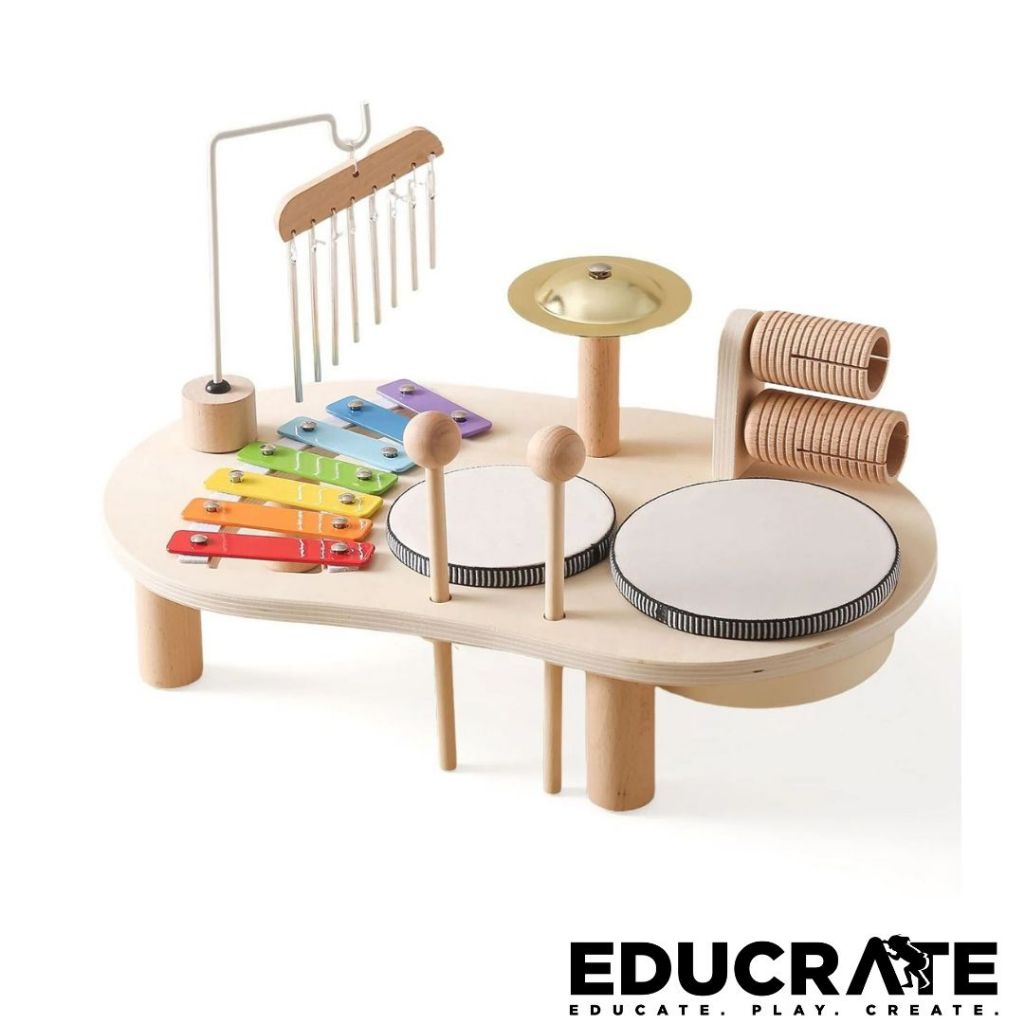 EducratePh musical set Drum Set with Xylophone and Chime