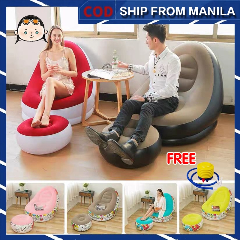Lazy sofa bean bag sofa bed tatami fabric sofa out of rental bedroom single sofa chair with Free Air