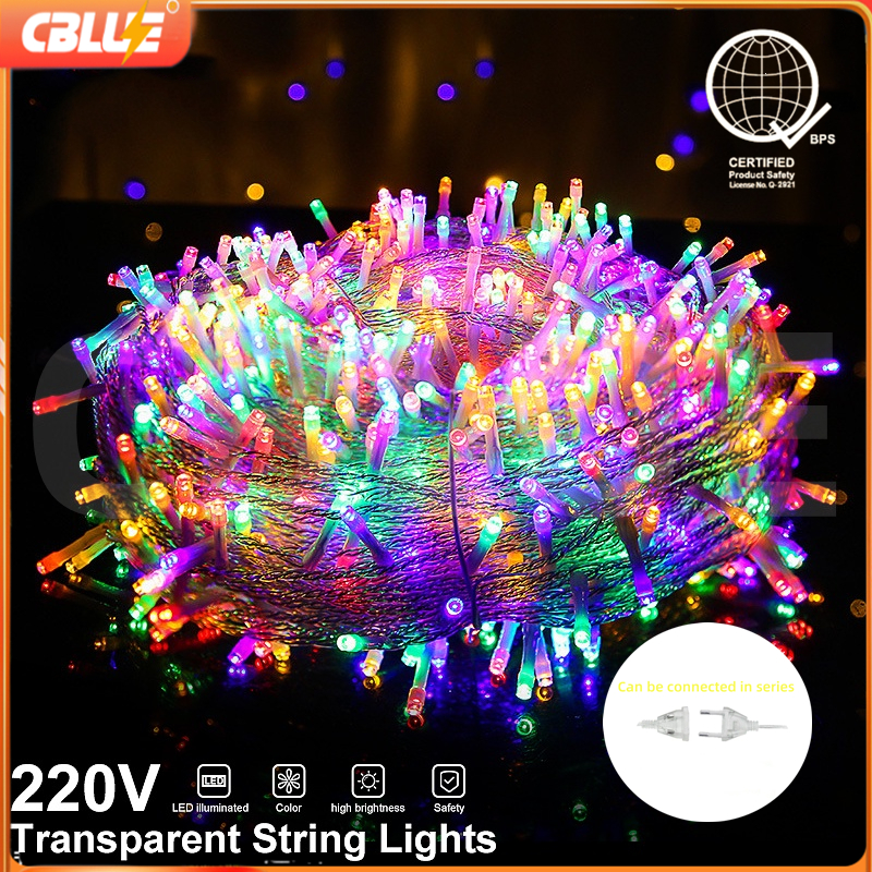 CBLUE Led String Fairy Lights Christmas 50M Connectable Waterproof 220V Holiday Lighting Decoration