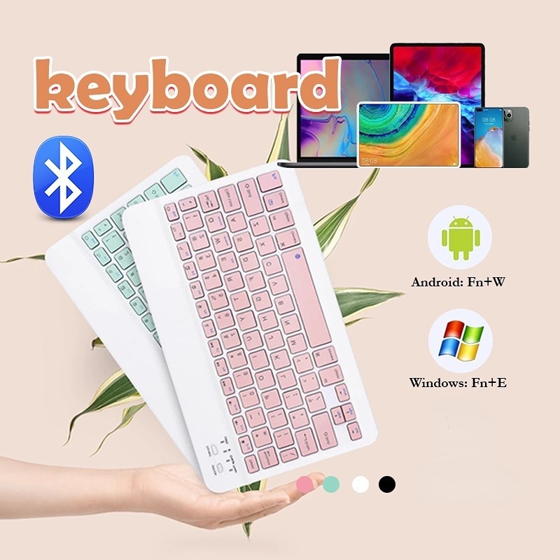 10Inch Wireless Keyboard Bluetooth Keyboard Mouse Tablet For Laptop/pad/Phone Universal Android
