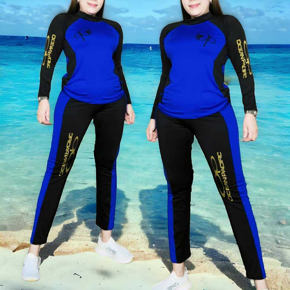 RG5 Rushguard Terno Leggings Stretchable Swimsuit Plus Size Free Size Best Fit Large To 2XL