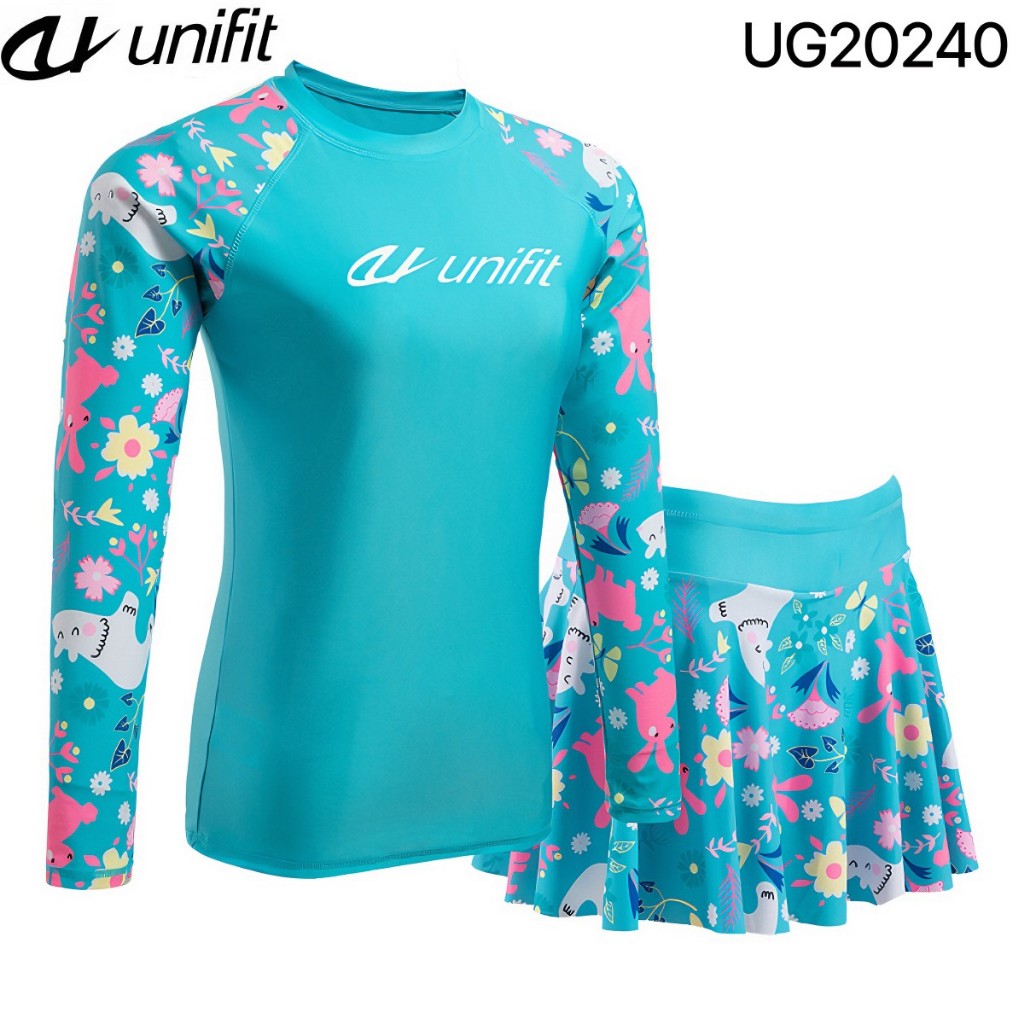 UNIFIT Women's Rash Guard Swimsuit Swimwear Rush Guard Skirts With Shorts Terno UG-20240
