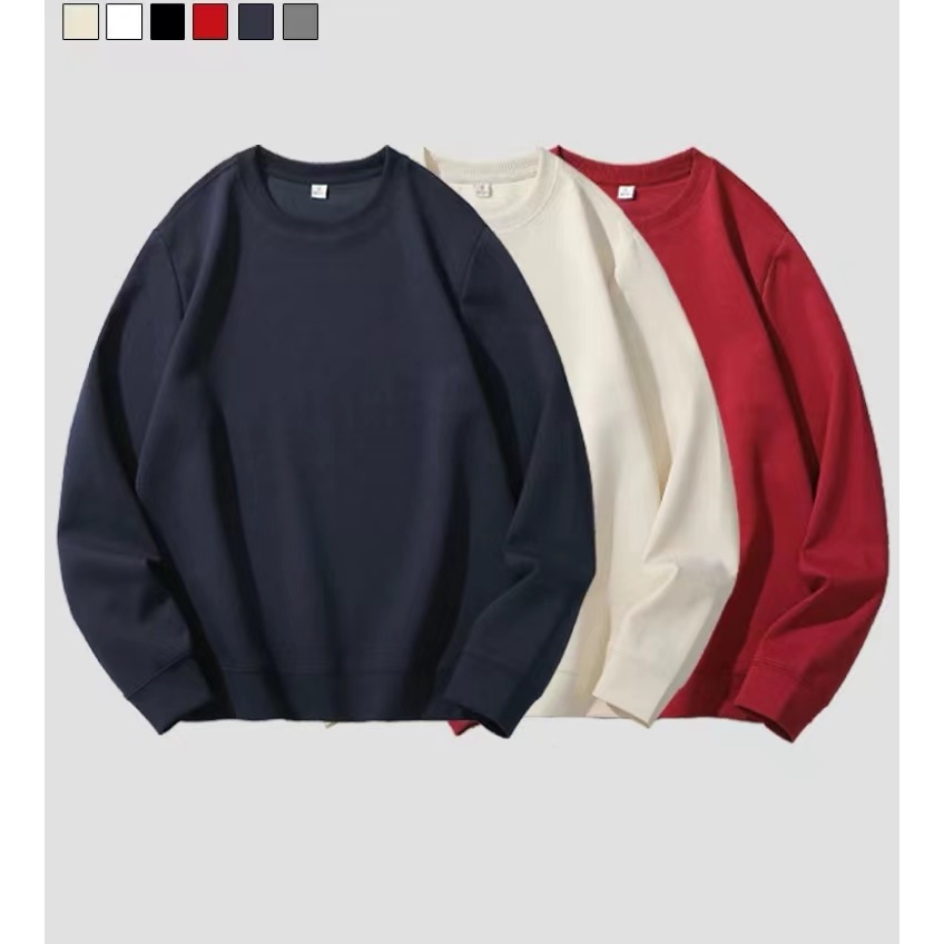 Laspk new plain pullover crew neck sweater for men women unisex cod