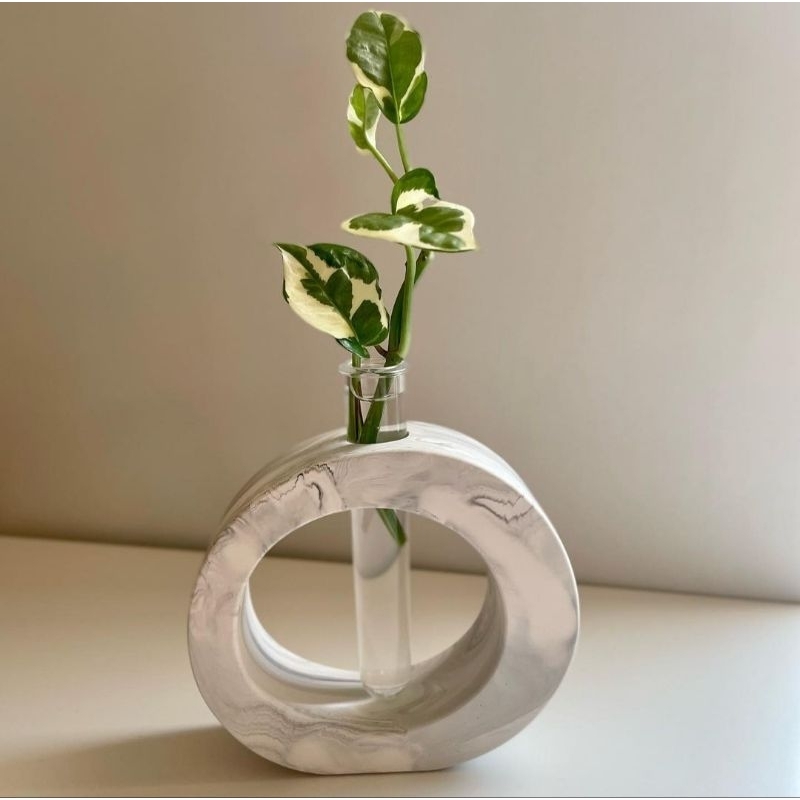Aesthetic Irregular Round tube vase (vase only) for dried/live plants