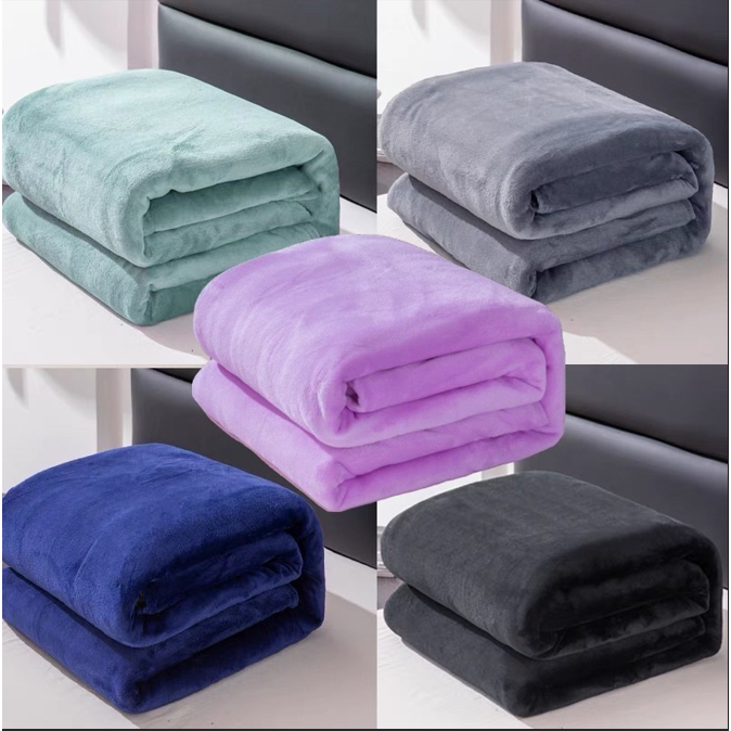 TNC Plain Colors Only Microfiber Blanket Double Size 150x200CM And Single Size Blanket (125x200)