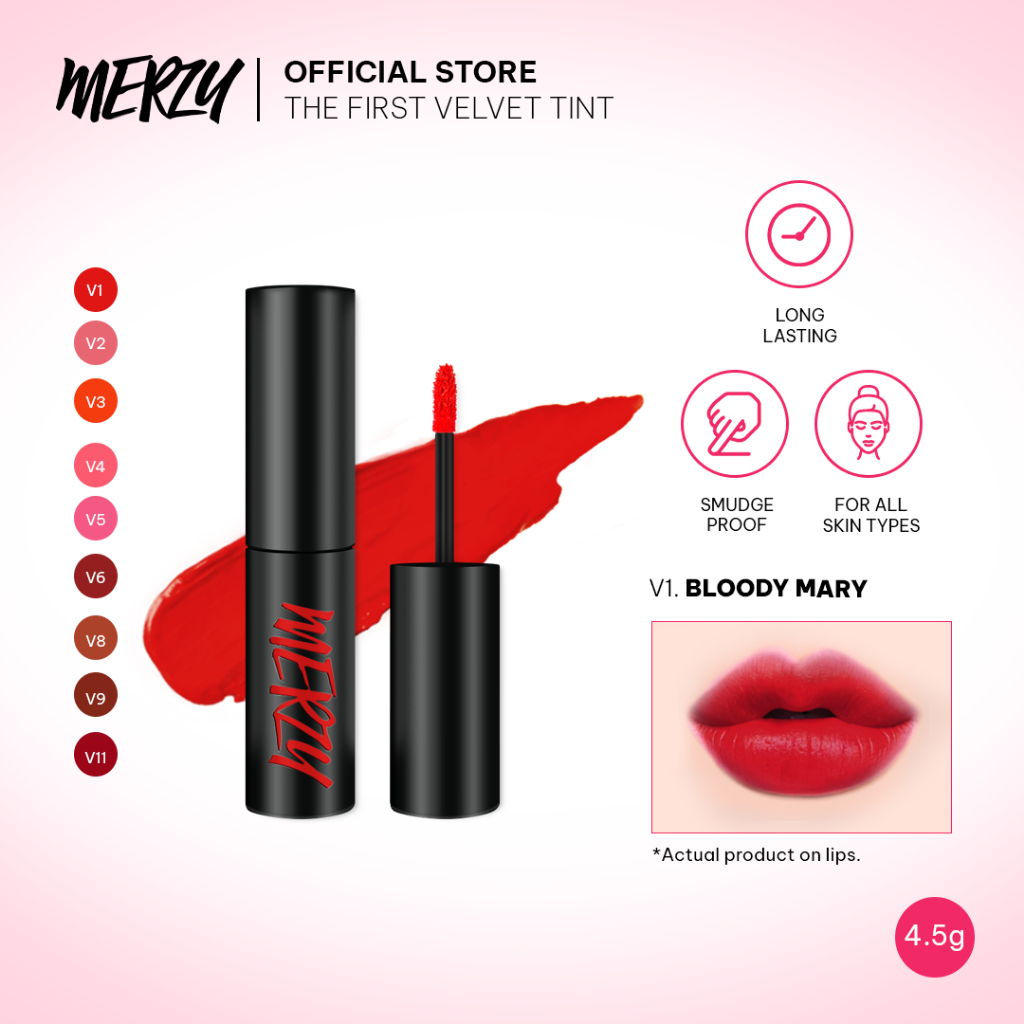 Merzy The First Velvet Tint [long lasting, velvet, pigmented, Korean KBeauty]