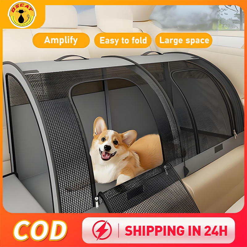 Portable Cat Car Seat Large Space Dog Car Seat Kitten Tent Outdoor Puppy House Rainproof Pet Cage
