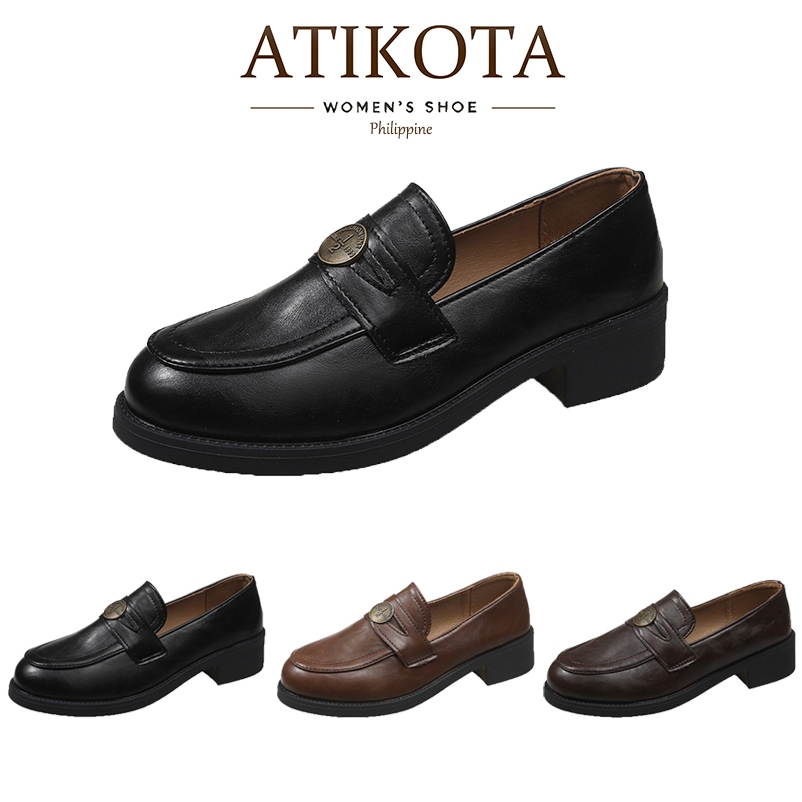 ATIKOTA Women Loafers Retro Style Elegant Casual Shoe For Footwear