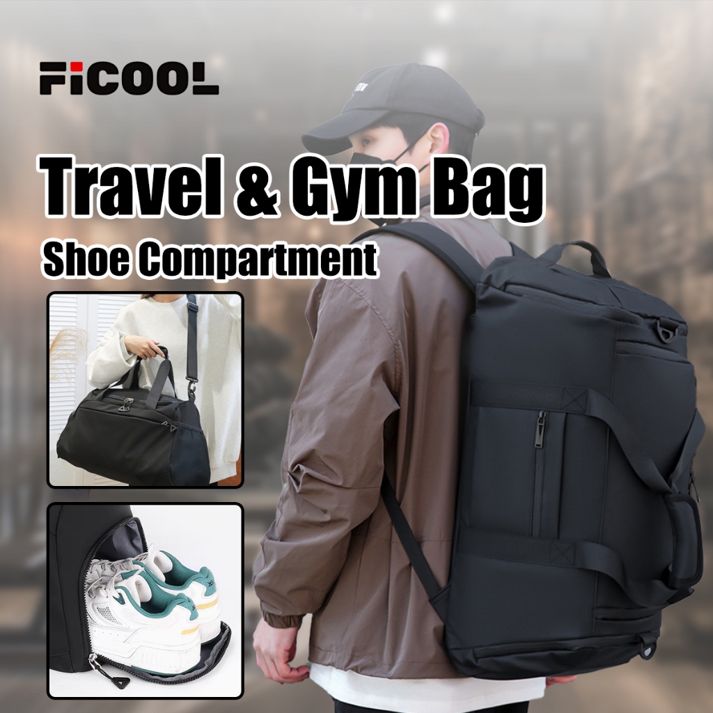 FICOOL Travel Bag Sports Gym Duffle Travelling Waterproof Large Capacity Travel Backpack