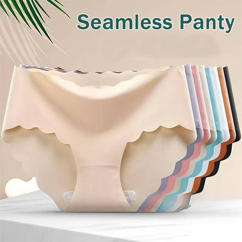 6Pcs Women ice silk Seamless Lingerie Panty underwear panties