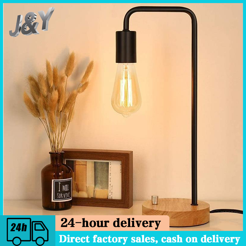 edison desk lamp Study table lamp bedside lamp Dimmable lamp industrial Wooden lamp night stand lamp