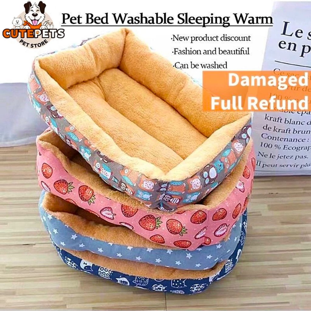 Dog Bed Cat Bed Soft Washable Pet Mat for Puppy Kitten Sleeping Cushion