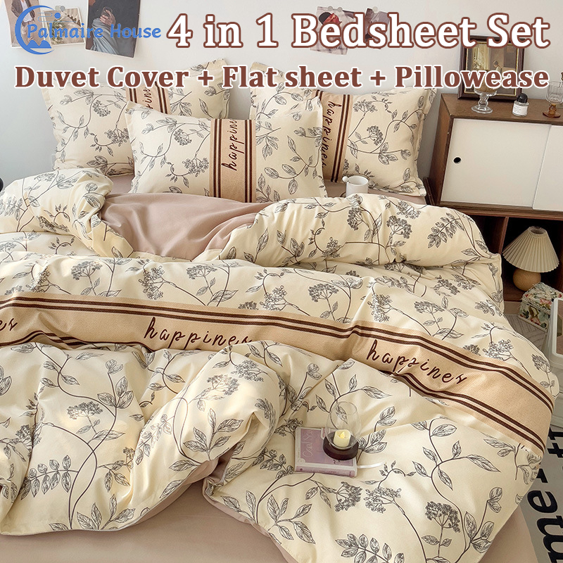 4 in 1 Bedsheet Set Canadian Cotton Bedsheet Queen Size Bed Sheet Bed Sheet with Pillow Case