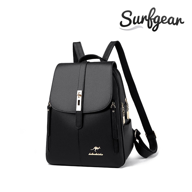 SURFGEAR #3850 High Quality Korean Fashion Women's Bag PU Leather Backpack
