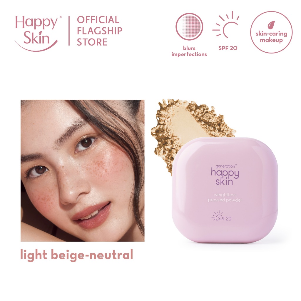 Generation Happy Skin Weightless Pressed Powder SPF 20 in Light Beige - Neutral