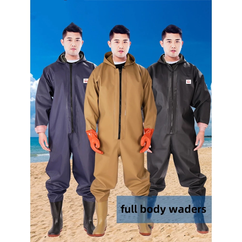 Full Body Waterproof Clothing Pants Hunting Breathable Pvc Nylon Fabric Boots Full Body Raincoat